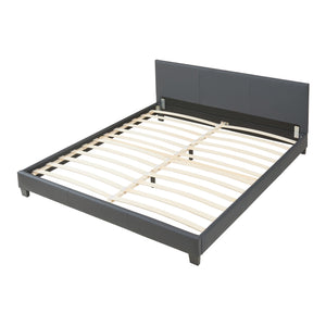 Kunstlederbett Albacete 180x200cm Dunkelgrau Corium