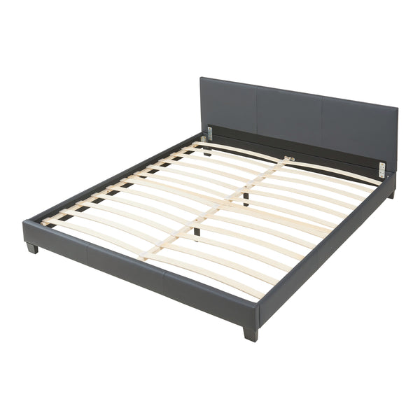 Kunstlederbett Albacete 180x200cm Dunkelgrau Corium
