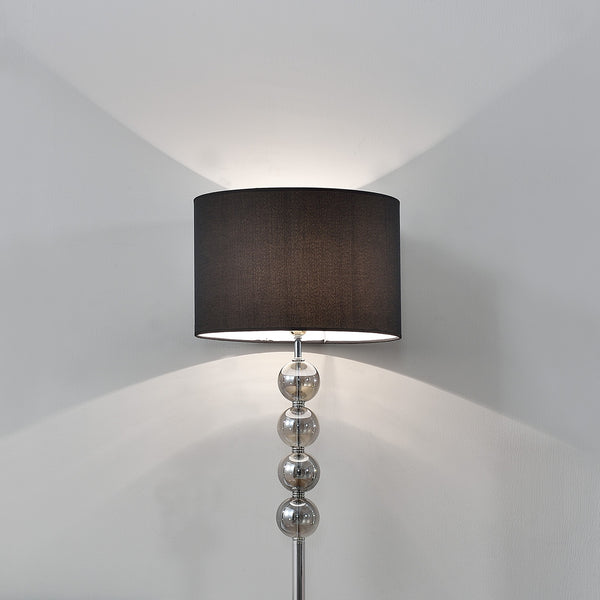 Stehleuchte Spheridern 1x E27 Ø 37,5 x 155 cm Chrom/Schwarz lux.pro
