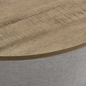 Couchtisch Tauranga Rund Wallnussoptik/Grau en.casa