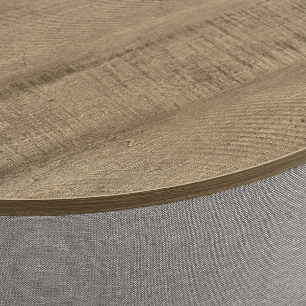 Couchtisch Tauranga Rund Wallnussoptik/Grau en.casa