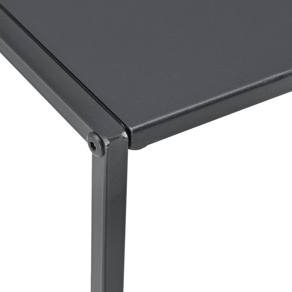 Beistelltisch Morsum 2er Set Industriedesign Schwarz [en.casa]