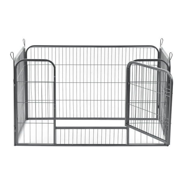 Welpenauslauf 125x85x70 cm Stahl Silber pro.tec
