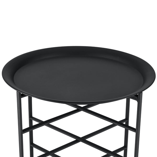 Beistelltisch Wiltz 40x40x53 cm Metall Schwarz en.casa
