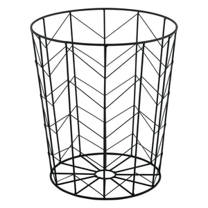 2er-Set Metallkorb Beistelltische Cerisey Schwarz en.casa