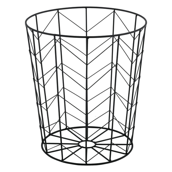 2er-Set Metallkorb Beistelltische Cerisey Schwarz en.casa