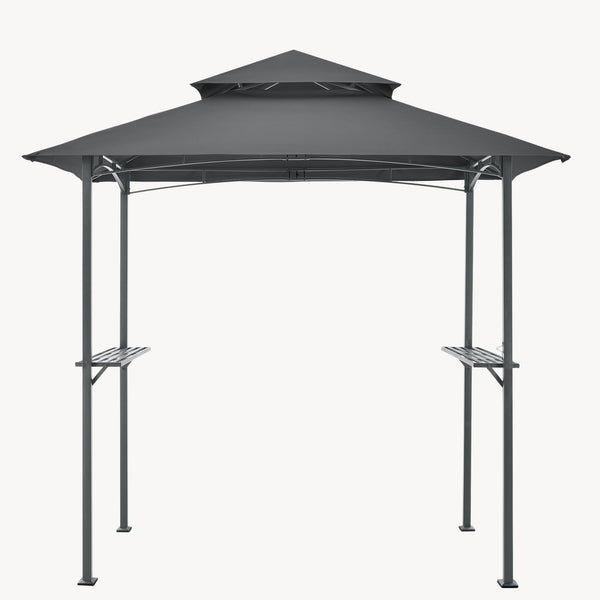 Grillpavillon Parga 250x241x151 cm Dunkelgrau [en.casa]