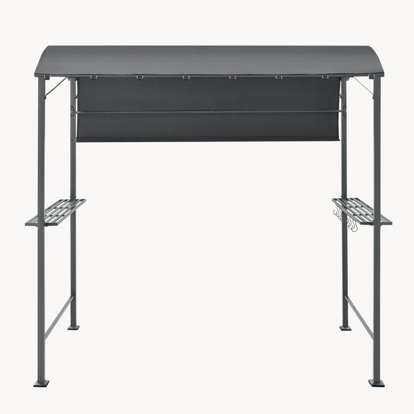 Grillpavillon Pyrgos 215x220x140 cm Dunkelgrau [en.casa]