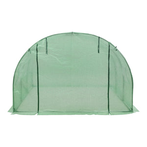 Gewächshaustunnel Dornbirn 300x300x200cm PE-Gitterfolie Grün [en.casa]