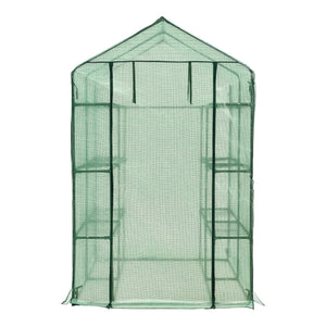 Gewächshaus Vale mit Ablagen 120x170x194cm Grün [en.casa]