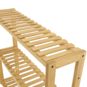 Bambusregal Örnsköldsvik 60x15x54cm Natur Holz [en.casa]