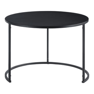Couchtischset Korenica 2er-Set max. 20-20 kg Rund Schwarz [en.casa]
