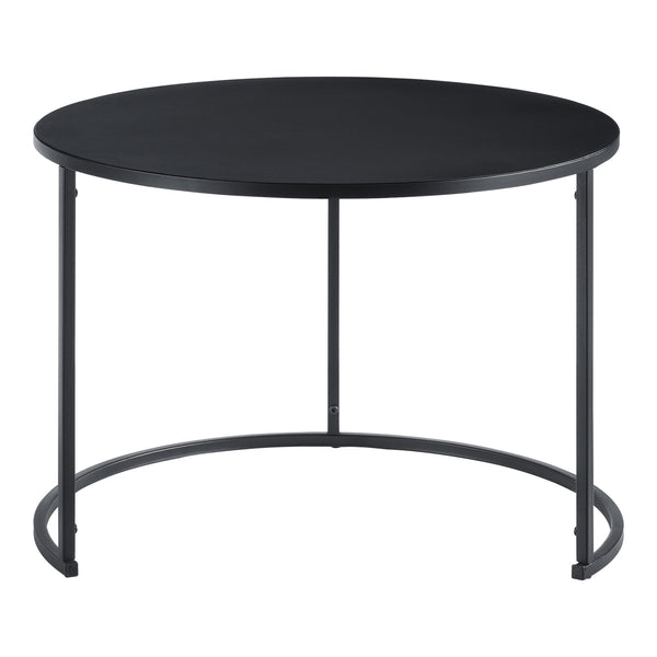 Couchtischset Korenica 2er-Set max. 20-20 kg Rund Schwarz [en.casa]