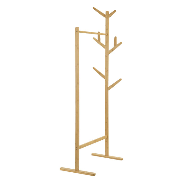 Bambus Garderobenständer Nordreisa 65x40x170cm [en.casa]