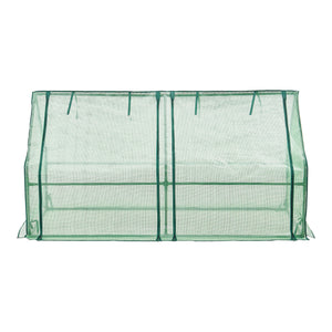 Mini Gewächshaus Nissewaard 180x90x90cm Gitternetz Grün [en.casa]