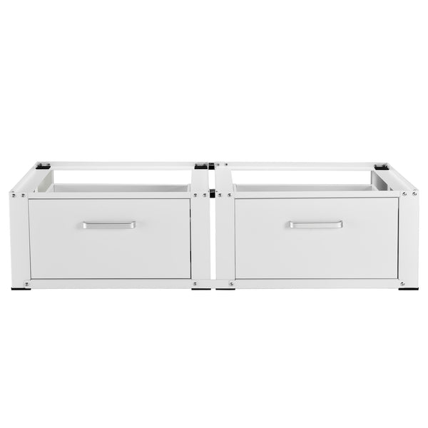 Doppeluntergestell Heyen mit 2 Schubladen Weiß [en.casa]