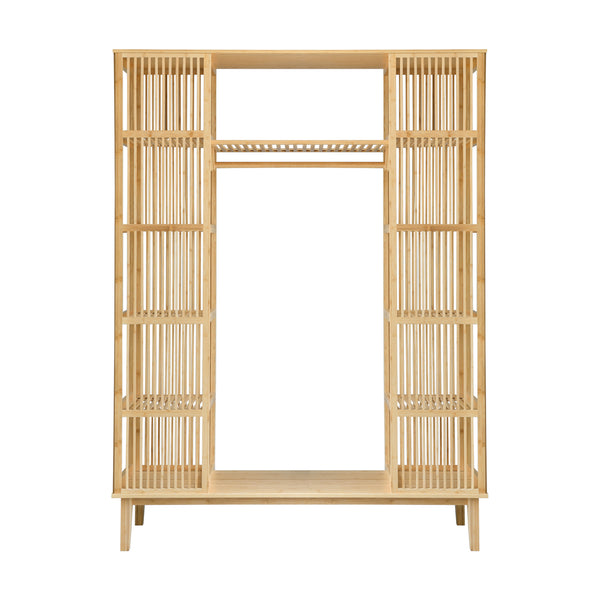 Bambus Kleiderständer Hudiksvall 185x140x45cm [en.casa]