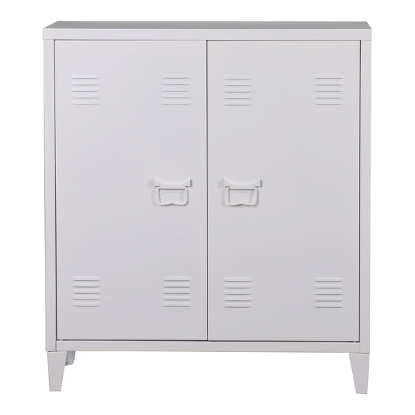 Metallschrank Oripää - 90x80x33cm - Weiß