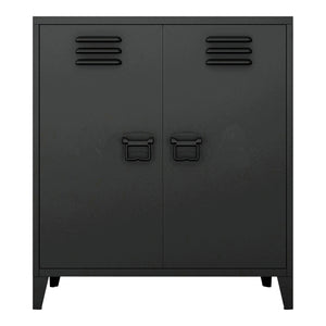 Metallschrank Oripää - 90x80x33cm - Schwarz