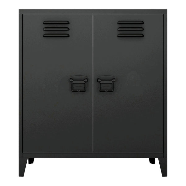 Metallschrank Oripää - 90x80x33cm - Schwarz
