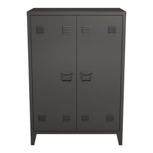 Metallschrank Oripää - 110x75x33cm - Schwarz