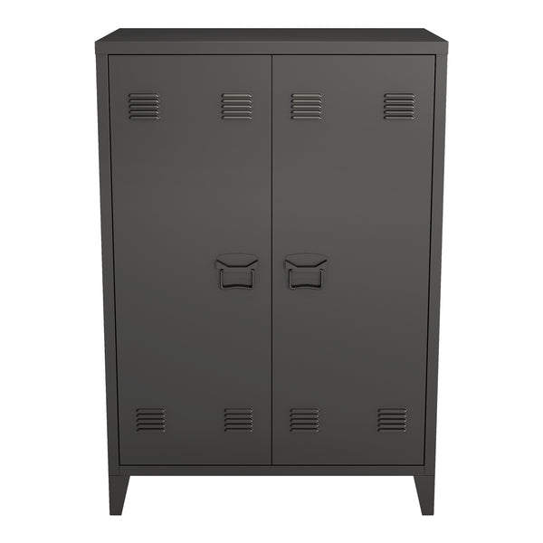 Metallschrank Oripää - 110x75x33cm - Schwarz
