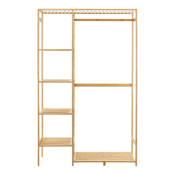 Garderobenständer Eurajoki 145x90x30 cm Bambus Natur [en.casa]