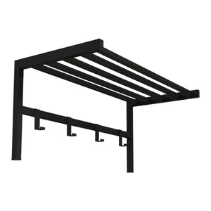 Wandgarderobe Tolga mit Hutablage Schwarz [en.casa]