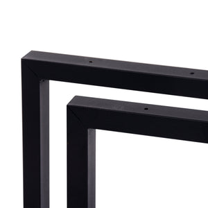 Tischgestell Lunderskov 2er-Set Stahl 35x50cm Schwarz [en.casa]