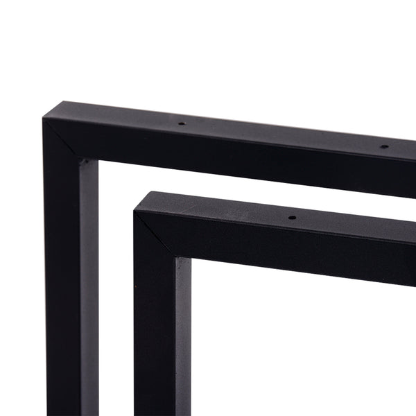 Tischgestell Lunderskov 2er-Set Stahl 35x50cm Schwarz [en.casa]