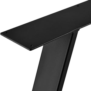 Tischgestell Lyngby 2er-Set Stahl 72x55cm Schwarz [en.casa]