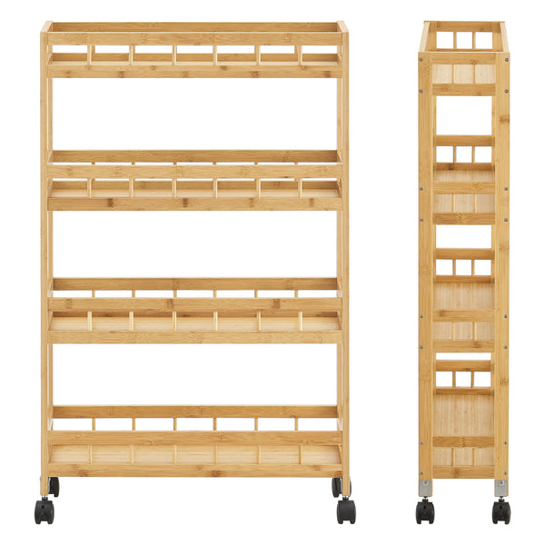Rollwagen Pyhäjoki 96 x 60 x 18 cm Natur [en.casa]