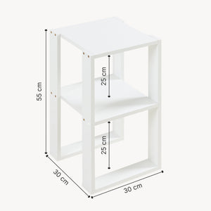 Beistelltisch Thyholm 55x30x30 cm Weiß [en.casa]
