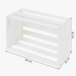 Beistelltisch Rønde 43x64x33 cm Weiß [en.casa]