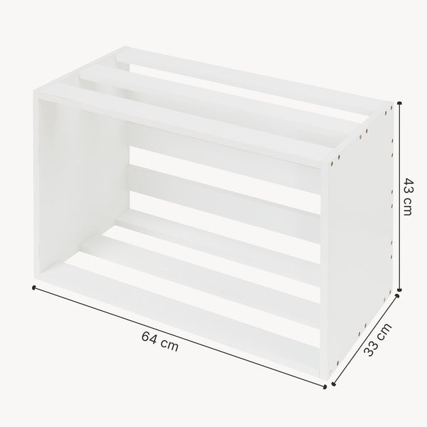 Beistelltisch Rønde 43x64x33 cm Weiß [en.casa]