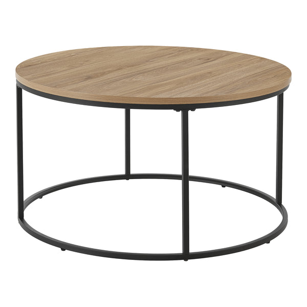 Couchtisch Kuhmoinen 45xØ80 cm Schwarz [en.casa]