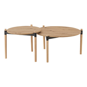 Couchtisch Kristinestad im Set Natur [en.casa]