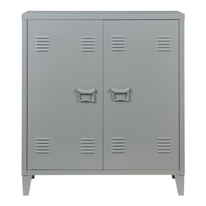 Metallschrank Oripää - 90x80x33cm - Dunkelgrau