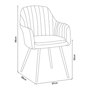 Esszimmerstuhl Kannonkoski im 2er Set Beige [en.casa]