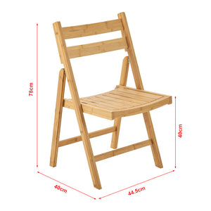 Klappstuhl Gran aus Bambus im 2er Set [en.casa]