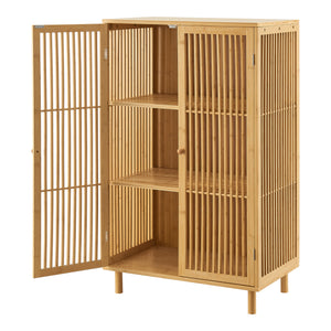 Beistellschrank Grong Bambus [en.casa]