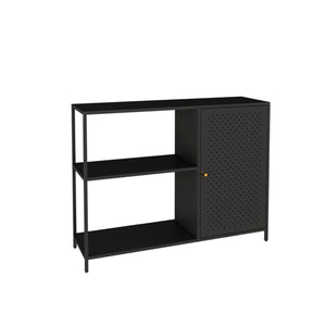 Schrankregal Viitasaari Metall Schwarz [en.casa]