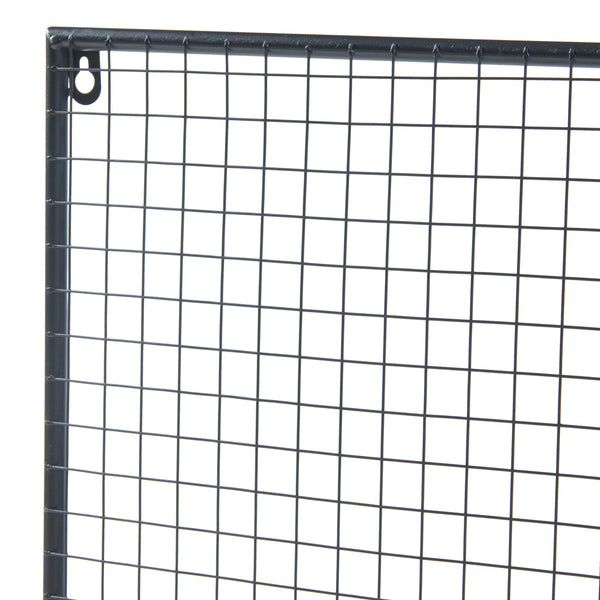 Wandgitter Westre 70x60x11cm Metall Schwarz [en.casa]