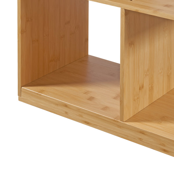 Bücherregal Gullspång Bambus 130x55x30cm Natur [en.casa]