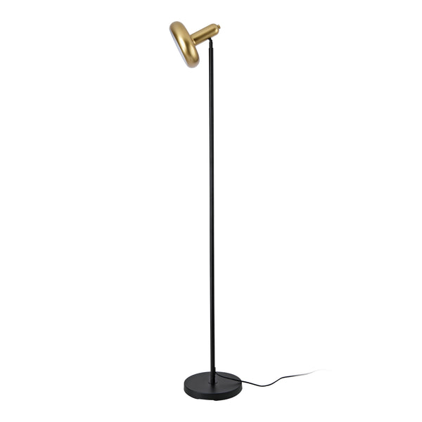 Stehleuchte Namsos Metall Schwarz/Goldfarben [lux.pro]