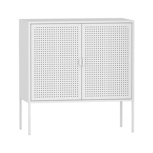 Sideboard Castelli 82,5 x 80 x 40 cm Weiß Stahl [en.casa]