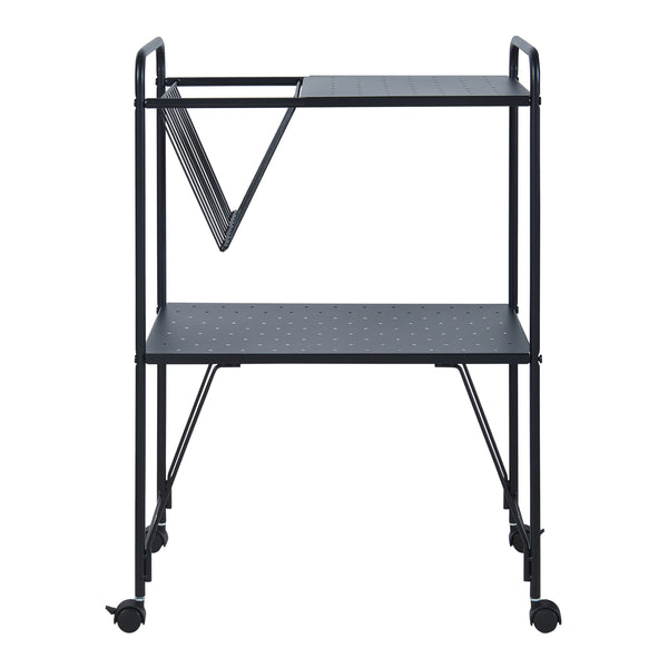 Servierwagen Austrheim 73x50x33cm Schwarz [en.casa]