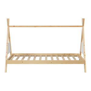Tipi-Bett Siikajoki 90x200cm Kiefernholz Natur [en.casa]