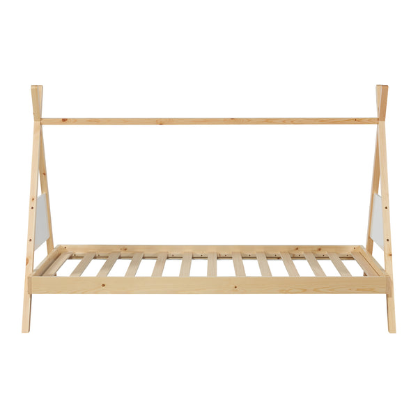 Tipi-Bett Siikajoki 90x200cm Kiefernholz Natur [en.casa]