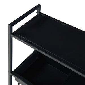 Pflanzenregal Berkelland Metall Schwarz [en.casa]